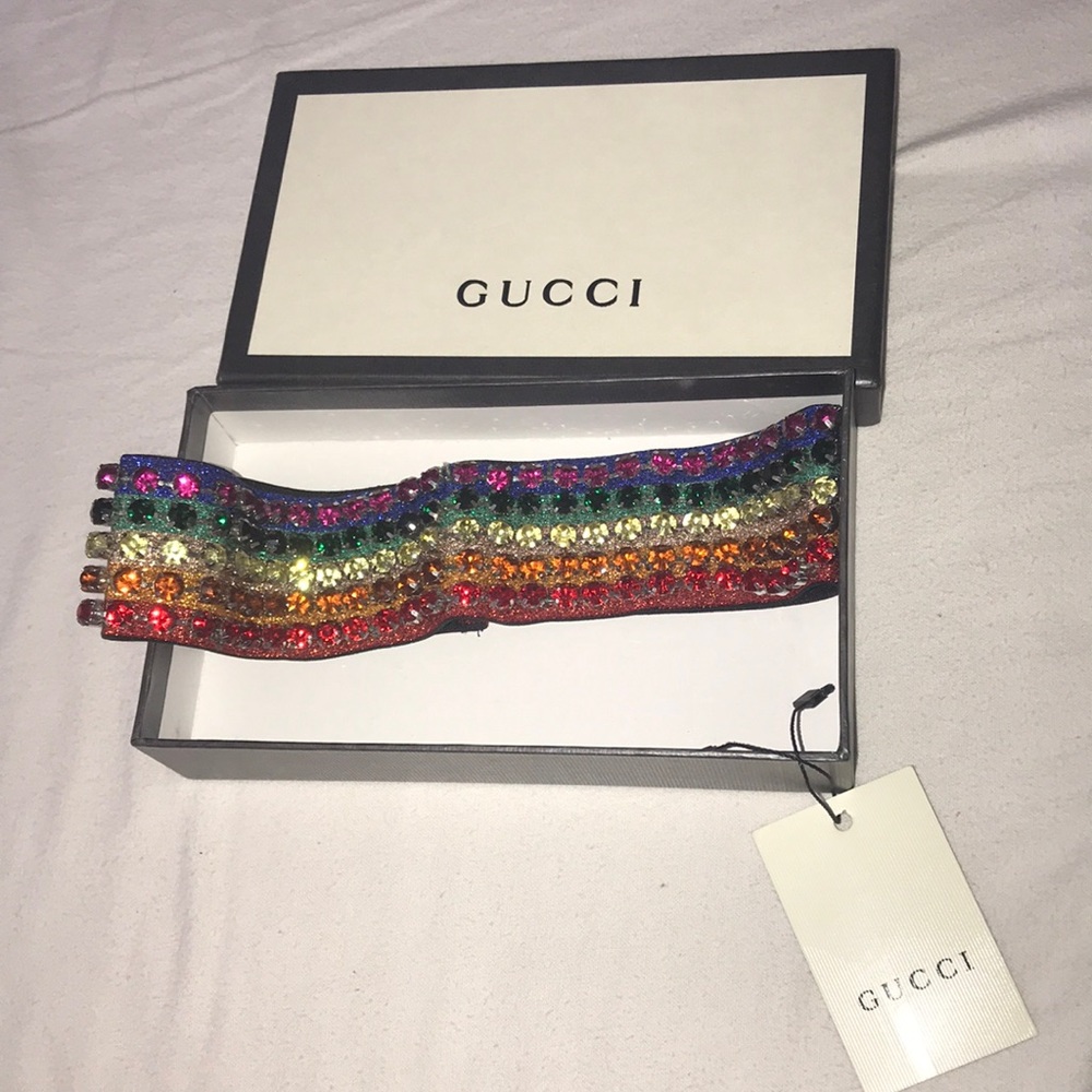 Rainbow crystal headband